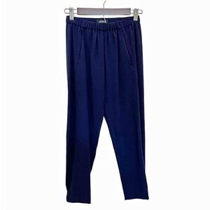 Babaton Pants Stretch Elastic Waist Navy Blue Size XXS Fabric Made In Japan
